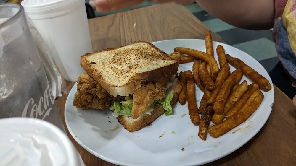 Fried Chicken Sandwich with Cajun Fries